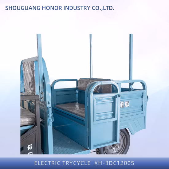Triciclo eléctrico de tres ruedas 500W 800W para fábrica de carga Fabricación Triciclo de carga eléctrica de precio barato con guardabarros